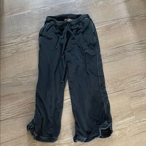 Charcoal Three Bird Nest Drawstring Pants